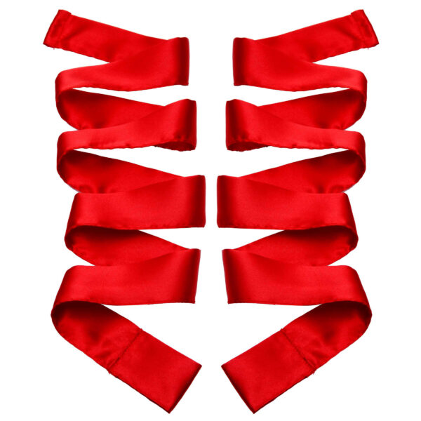 Scarlet Red Satin Sash Set