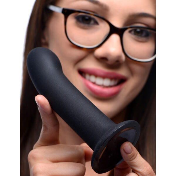 Black Silicone Strap-on Dildo - Large