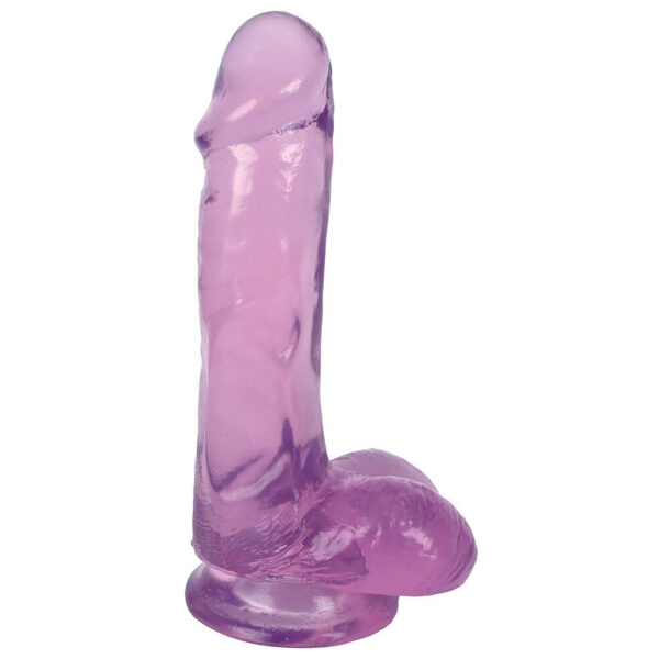 6 Inch Slim Stick with Balls Grape Ice Dildo