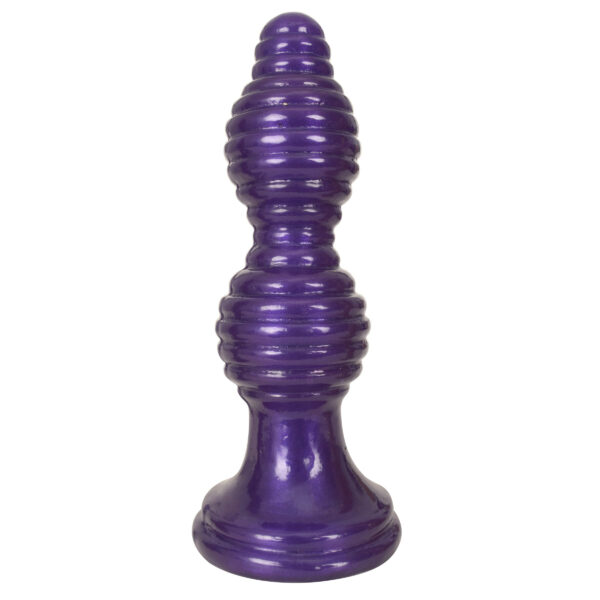 The Queen Ribbed Anal Plug – Purple