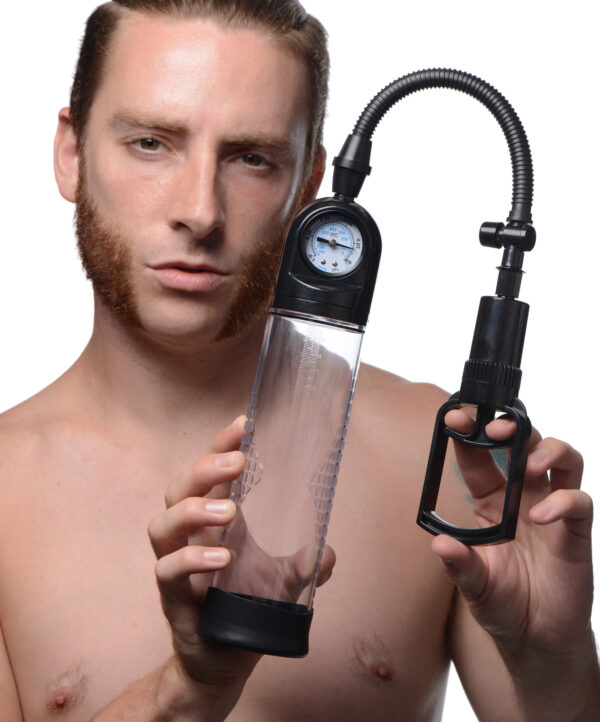 Trigger Penis Pump with Built-in Pressure Gauge