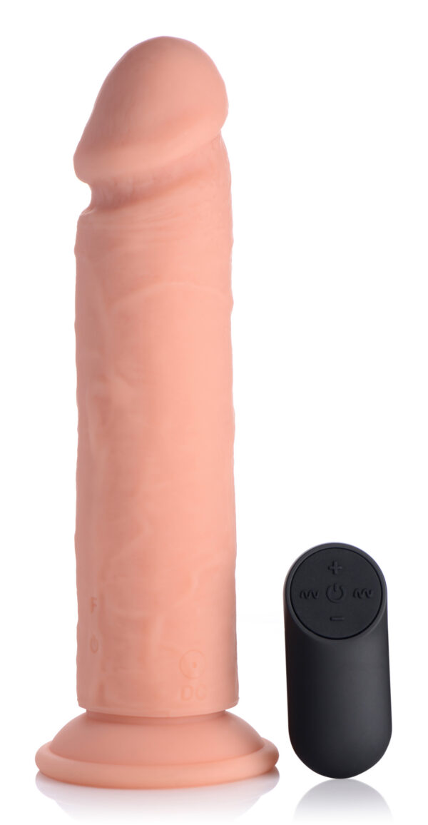 Big Shot Vibrating Remote Control Silicone Dildo - 9 Inch