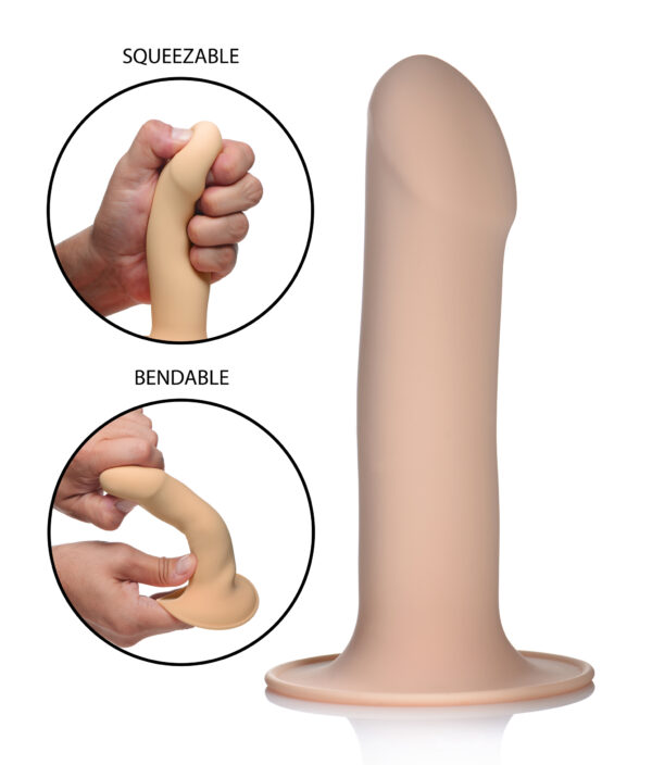 Squeezable Phallic Dildo - Beige