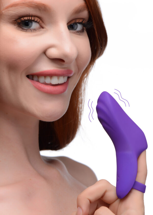 7X Finger Bang Her Pro Silicone Vibrator - Purple