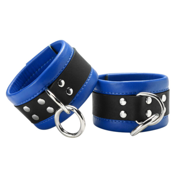 Blue Mid-Level Leather Wrist Restraint